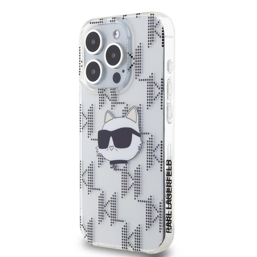 Apple iPhone 15 Pro Max Karl Lagerfeld IML Electroplated Choupette Head pouzdro (Průhledný) – KLHCP15XHKLPCHT