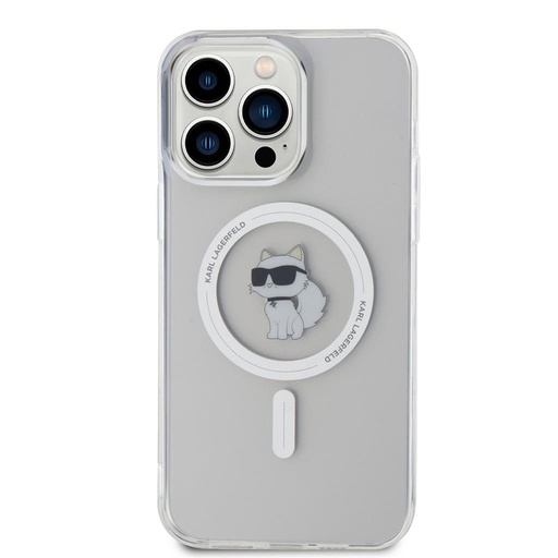 Apple iPhone 15 Pro Max Karl Lagerfeld IML Choupette MagSafe pouzdro (Průhledný) – KLHMP15XHFCCNOT