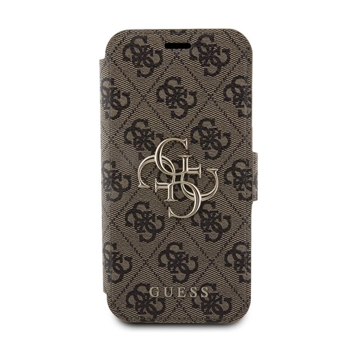 Apple iPhone 15 Pro Max Guess PU Leather 4G Metal Logo knížkové pouzdro (Hnědá) - GUBKP15X4GMGBR