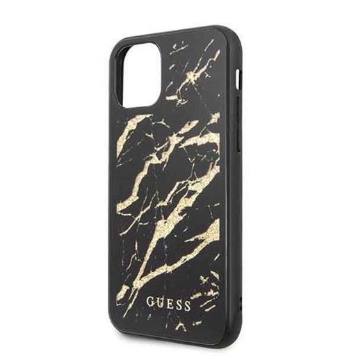 Apple iPhone 11 Pro Guess Zlatá Glitter Marble pouzdro (Černá) - GUHCN58MGGBK