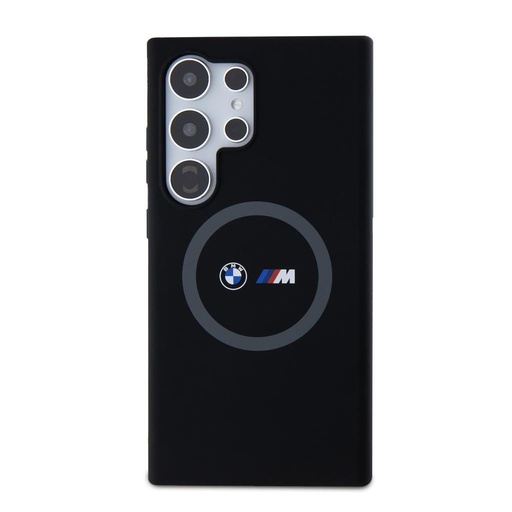 Samsung Galaxy S24 Ultra BMW M Printed Round MagSafe silikonový pouzdro (Černá) - BMHMS24L23SROK