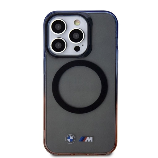 Apple iPhone 15 Pro Max BMW M Collection IML Gradient Bumper MagSafe pouzdro (Šedá) - BMHMP15XHTGE