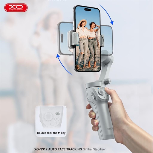 XO SS17 inteligentní třívodý selfie tyč – sledování obličeje, proti chvění, ovládání gesty