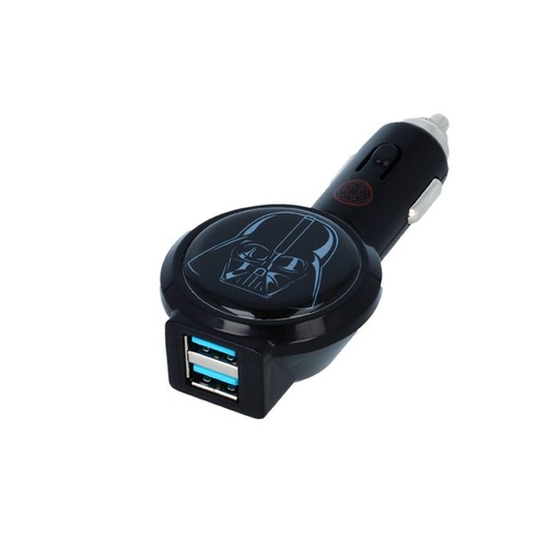 Star Wars VADER autní nabíječka (2xUSB port), černá