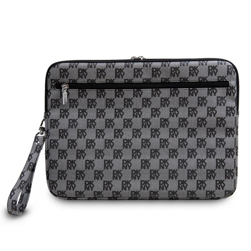 DKNY PU Leather Checkered Pattern and Stripe Laptop pouzdro 15" - 16" (Černá - DKCS16PVSHLK)