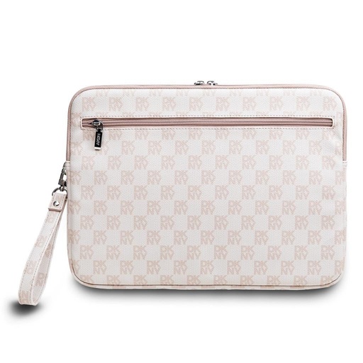 DKNY PU Leather Checkered Pattern and Stripe Laptop pouzdro 13" - 14" (Růžová - DKCS14PVSHLP)