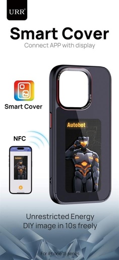 Apple iPhone 15 Pro Max NFC E-ink barevný DIY pouzdro na displej Bílá