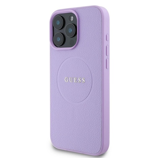 Apple iPhone 16 Pro Max Guess PU Grained Classic Logo MagSafe pouzdro (Fialová) - GUHMP16XPGHSMMU