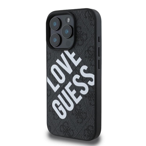 Apple iPhone 16 Pro Max Guess PU Leather 4G Big Love Logo MagSafe pouzdro (Černá) - GUHMP16XP4PLGWK