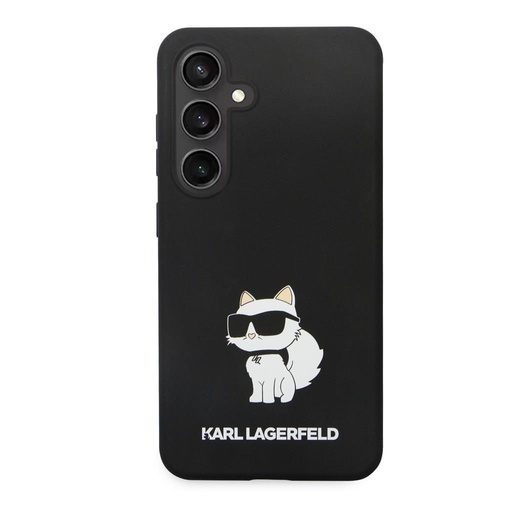 Samsung Galaxy S24 Černá Karl Lagerfeld Liquid Silicone Choupette NFT pouzdro (Černá) – KLHCS24SSNCHBCK