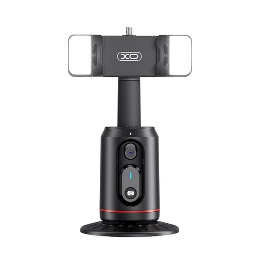 XO SS16 AI Bluetooth selfie tyč (Černá) – dva LED světlo, sledování obličeje, automatický ovládání
