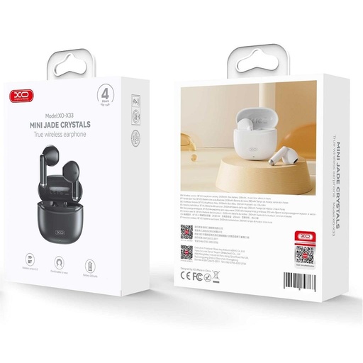 XO X33 bezdrátový Bluetooth headset (Černá)
