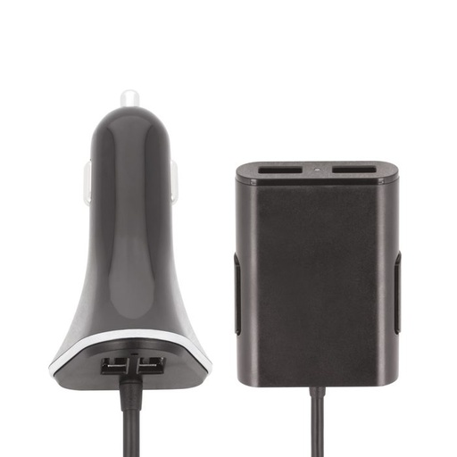 Forever autní nabíječka (4 USB port), černá