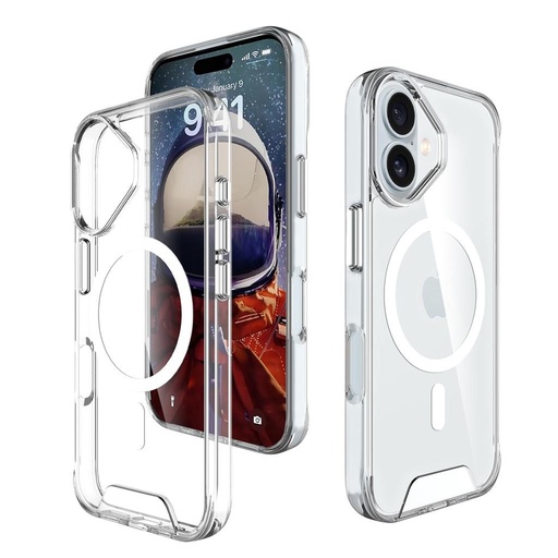 Apple iPhone 16 TOKO Space magsafe zadní kryt (Průhledný)