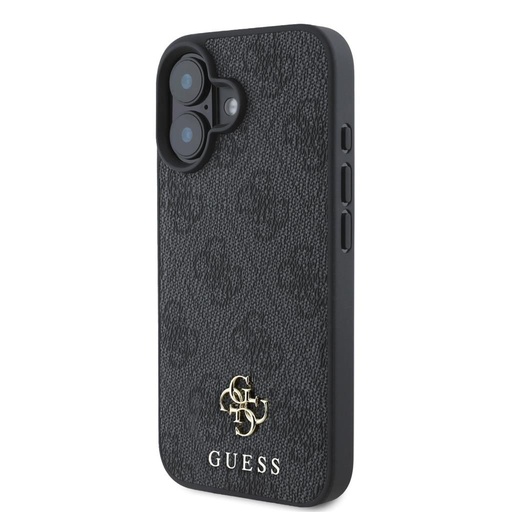 Apple iPhone 16 Guess PU 4G Small Metal Logo MagSafe pouzdro (Šedá) - GUHMP16SP4SM4MK