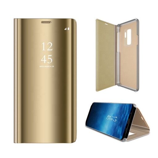 Samsung Galaxy A16 4G / Galaxy A16 5G Průhledný view knížkové pouzdro (Zlatá)