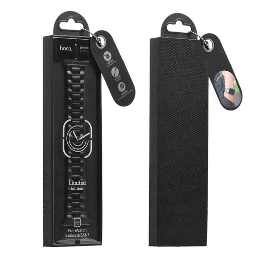 Hoco Apple Watch Series1/2/3/4/5 WB03 Grand steel strap(40mm), černá