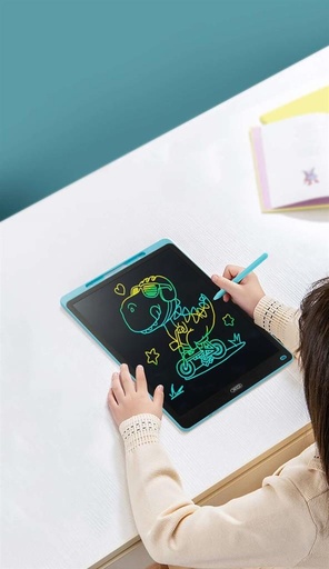 XO V02 LCD psací tabulka 16" (Modrá) – citlivý na tlak displej, s tlačítkem pro mazání