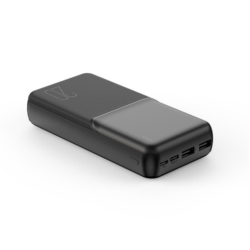 XO PR252 power bank 20000mAh (černá) – LED displej, 2×USB výstup, Type-C a microUSB vstup