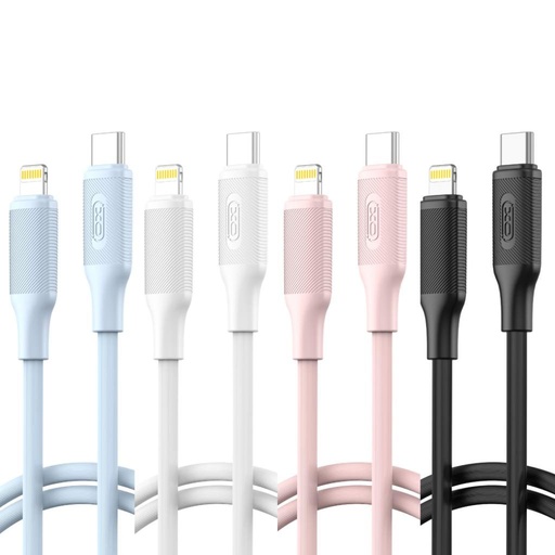 XO NB-Q265A USB-C–Lightning datový kabel (Modrá) – Minimalist Series, 27W