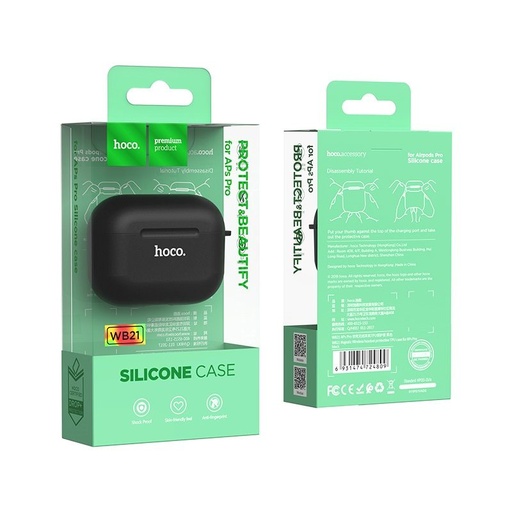 Apple Airpods Pro Hoco WB21 silikonový pouzdro (Černá)