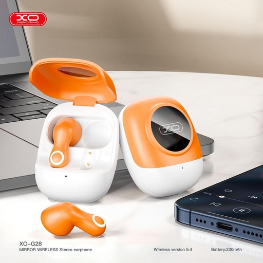 XO G28 bezdrátový headset (Oranžová)