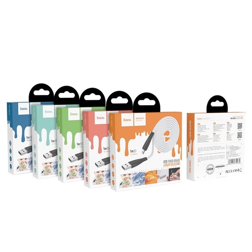 Hoco X42 microUSB kabel, silikonový, 1m, modrá