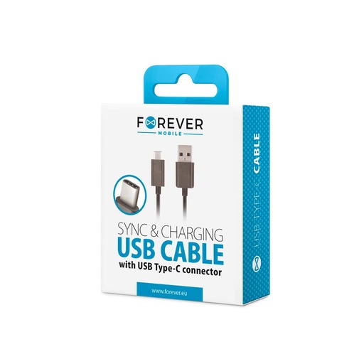 Forever USB-C 1A type-C datový kabel (Černá)