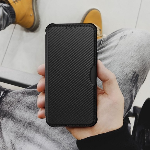 Samsung Galaxy A35 Razor magnetický odolný proti nárazu knížkové pouzdro (Černá)