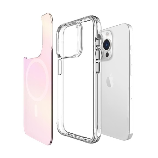 Apple iPhone 15 Pro Max TOKO Pure rainbow magsafe zadní kryt (Růžová)