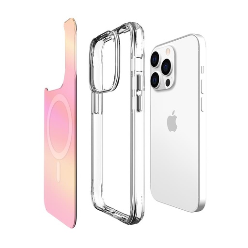 Apple iPhone 14 Pro Max TOKO Pure rainbow magsafe zadní kryt (Růžová)