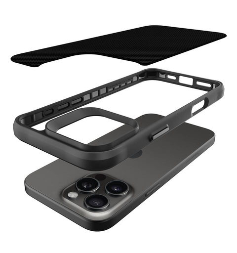 Apple iPhone 16 Pro Max TOKO Carbon fiber zadní kryt (Černá)