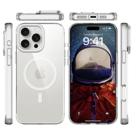 Apple iPhone 16 Pro Max TOKO Apex capsule magsafe zadní kryt (Stříbrná)