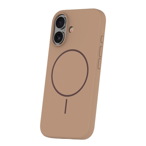 Apple iPhone 16 Silicone Thin magsafe zadní kryt (Hnědá)