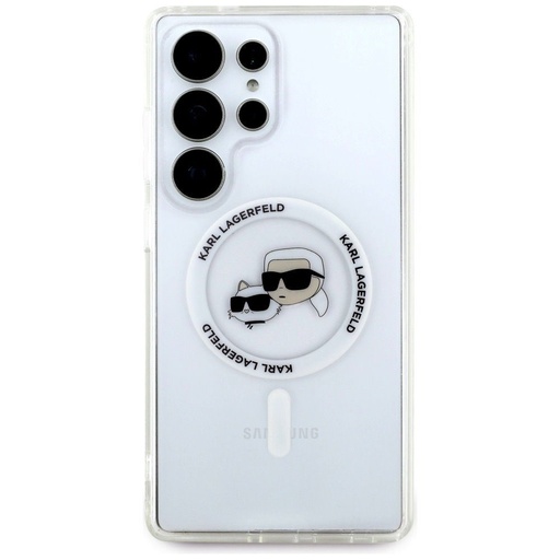 Samsung Galaxy S25 Ultra Karl Lagerfeld IML K&CH Heads MagSafe pouzdro (Průhledný) – KLHMS25LHLSKCH