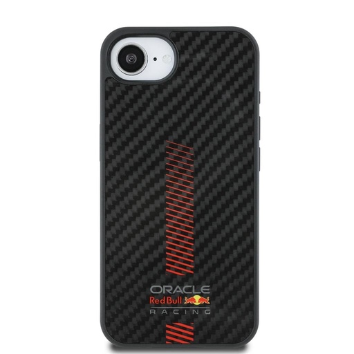 Apple iPhone 16e Červená Bull Carbon Powerbar MagSafe pouzdro (Černá) – RBHMPSE424CFGSMK