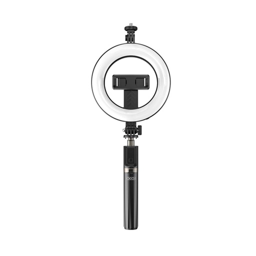 XO SS12 Bluetooth selfie tyč (Černá) – vestavěný světlo, tripod funkce, 95 cm, GoPro a jiný se zařízeními kompatibilní