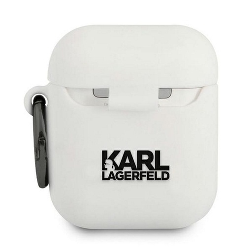 Apple AirPods Karl Lagerfeld silikonové pouzdro Choupette (Bílá) – KLACA2SILCHWH