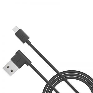 Hoco UPM10 microUSB kabel (L ve tvaru), 1,2m, černá