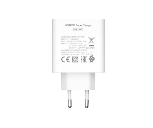 Honor SuperCharger USB-A nabíječka (Bílá) - 100W 5A - HN-200500E05 ECO balení