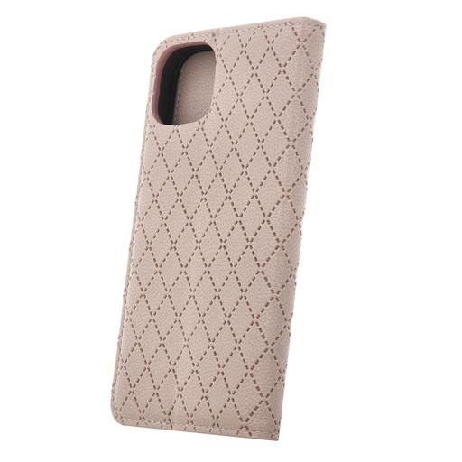 Apple iPhone 16e Smart Caro knížkové pouzdro (Béžová)