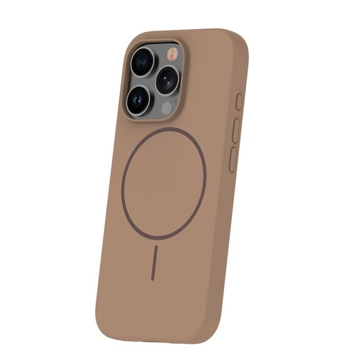Apple iPhone 16e Silicone Thin magsafe zadní kryt (Hnědá)