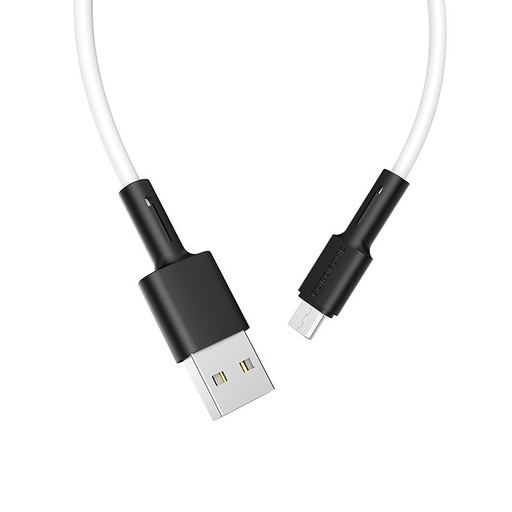 Borofone BX31 microUSB kabel, silikonový, 5A, 1m, Černá