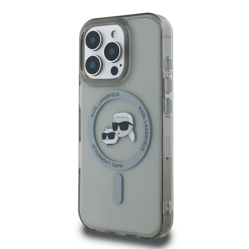 Apple iPhone 16 Pro Max Karl Lagerfeld IML K&CH Heads Metal Frame MagSafe pouzdro (Černá) - KLHMP16XHLSKCK