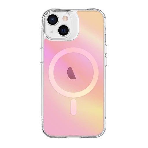 Apple iPhone 14 / iPhone 13 TOKO Pure rainbow magsafe zadní kryt (Růžová)