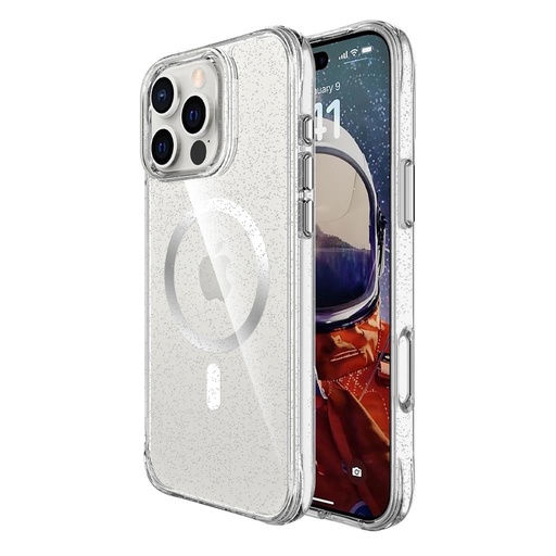 Apple iPhone 16 Pro Max TOKO Pure Glitter MagSafe zadní kryt (Stříbrná)
