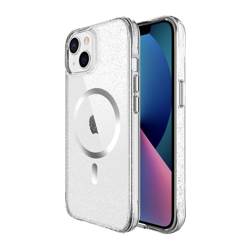 Apple iPhone 14 / iPhone 13 TOKO Pure Glitter MagSafe zadní kryt (Stříbrná)