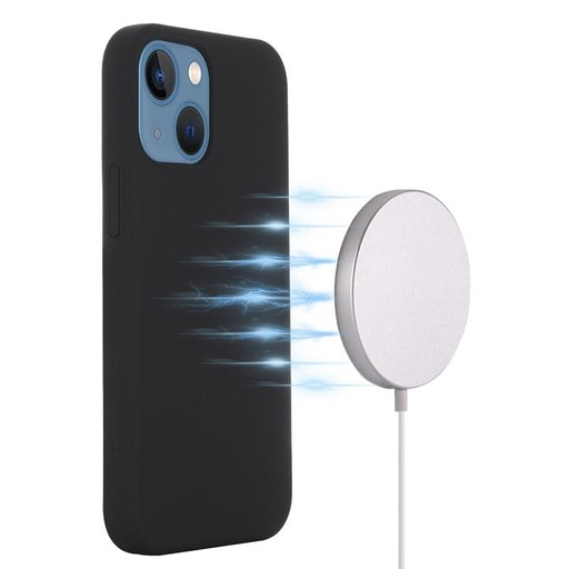Apple iPhone 15 Pro Max liquid silicone MagSafe zadní kryt (Černá)