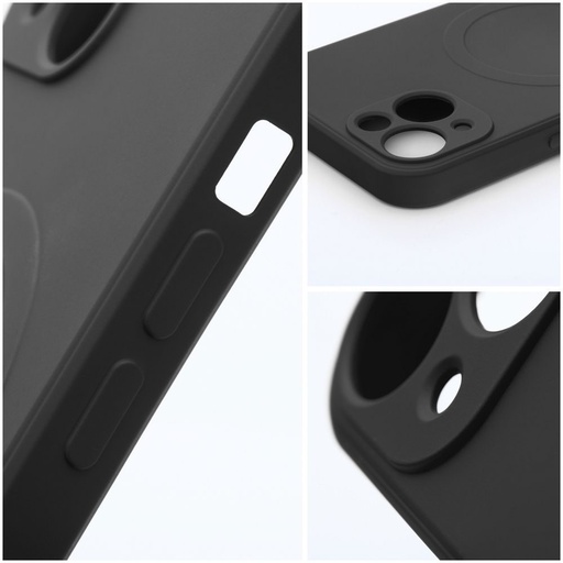 Apple iPhone 17 Pro Max Silicone mag cover magsafe zadní kryt (Černá)