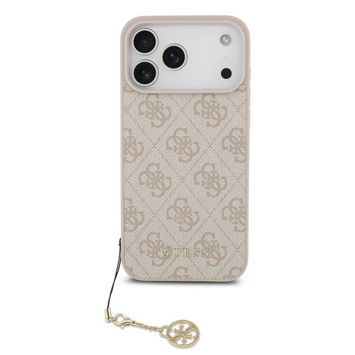 Guess 4G Charm pouzdro iPhone 17 Pro (Růžová) - GUHMP17LGF4GCP